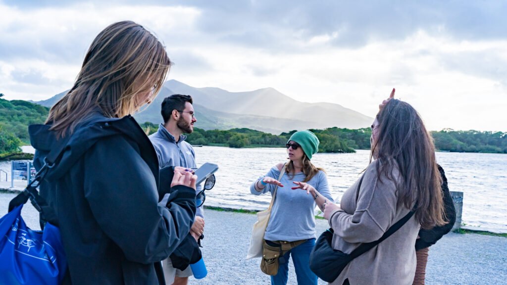 Nomads at a lake Ireland