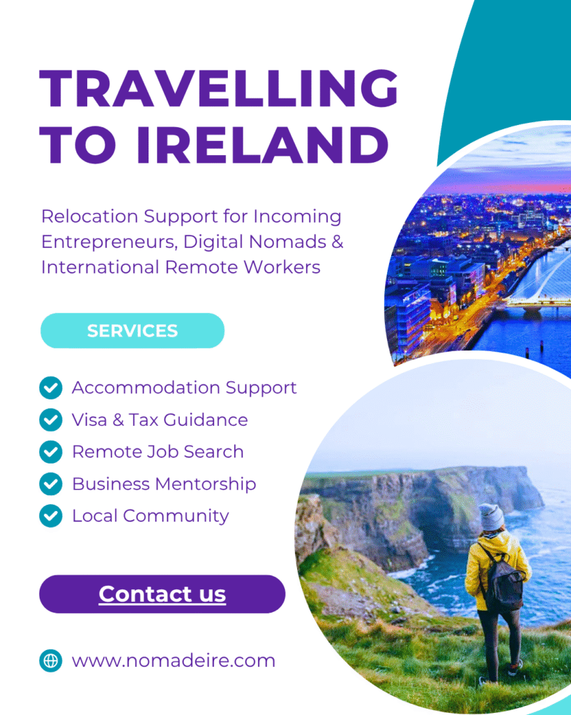 Digital Nomad Travelling to Ireland with NomadÉire